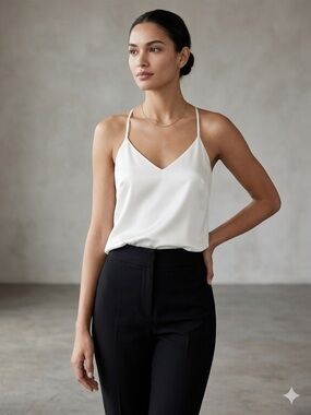 Banana Republic White Spaghetti Strap Cami